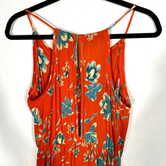 Patrons Of Peace Floral Maxi Dress - Orange and Blue size medium - Picture 6 of 13